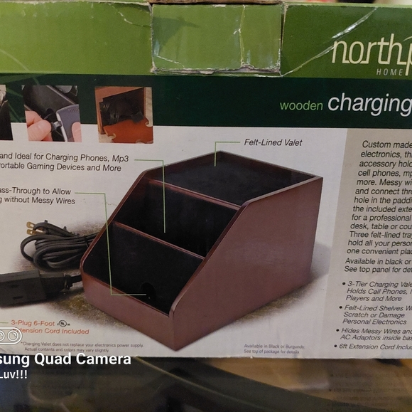 North Point Wooden Charging Valet. - Picture 3 of 7